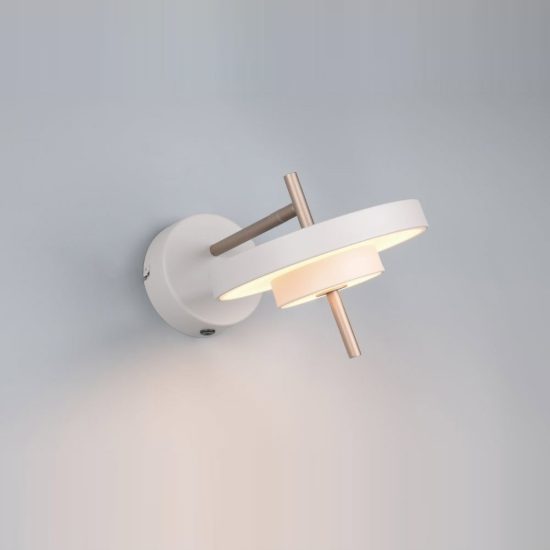 Applique per soggiorno led 10w cct 2300k 3000k 4000k grigio caldo caffe a dischi sovrapposti