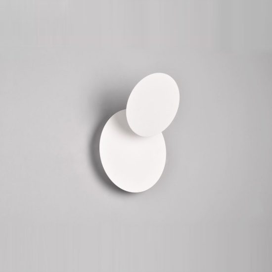 Applique led 6w 3000k moderna rotonda bianca a luce indiretta orientabile