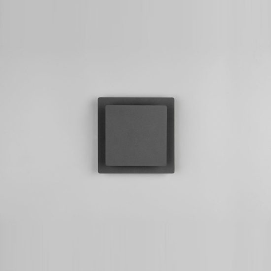 Applique per soggiorno led 6w 3000k moderna quadrata nera a luce indiretta orientabile