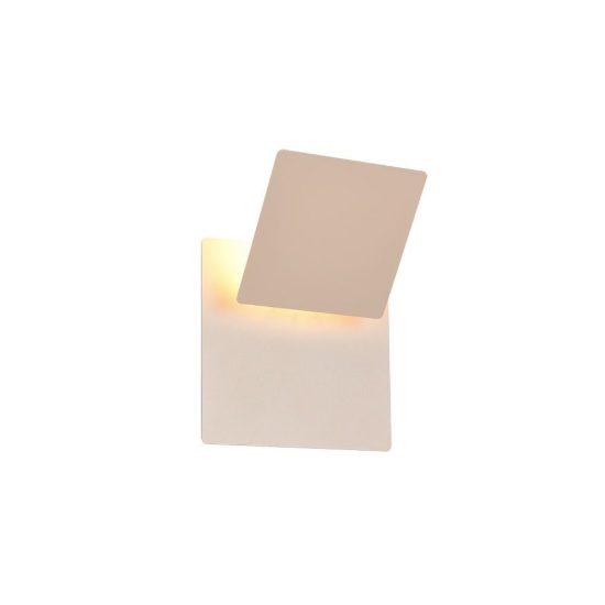 Applique per soggiorno led 6w 3000k moderna quadrata beige caldo a luce indiretta orientabile