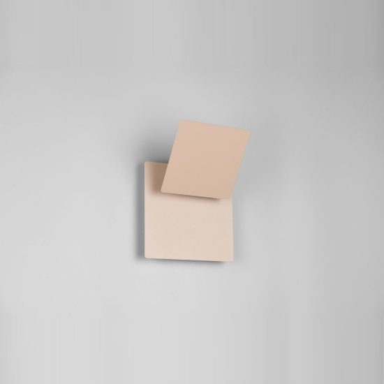 Applique per soggiorno led 6w 3000k moderna quadrata beige caldo a luce indiretta orientabile