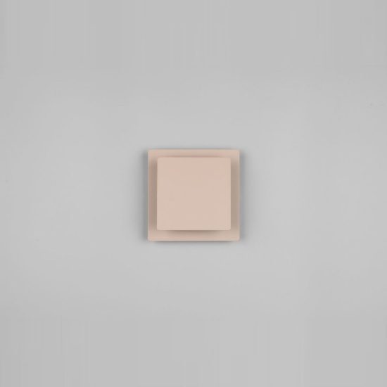 Applique per soggiorno led 6w 3000k moderna quadrata beige caldo a luce indiretta orientabile