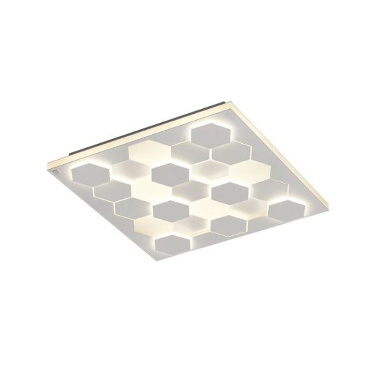 Plafoniera led 40w 2000k 4000k dim to warm per soggiorno quadrata alveolare bianca