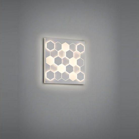 Plafoniera led 40w 2000k 4000k dim to warm per soggiorno quadrata alveolare bianca