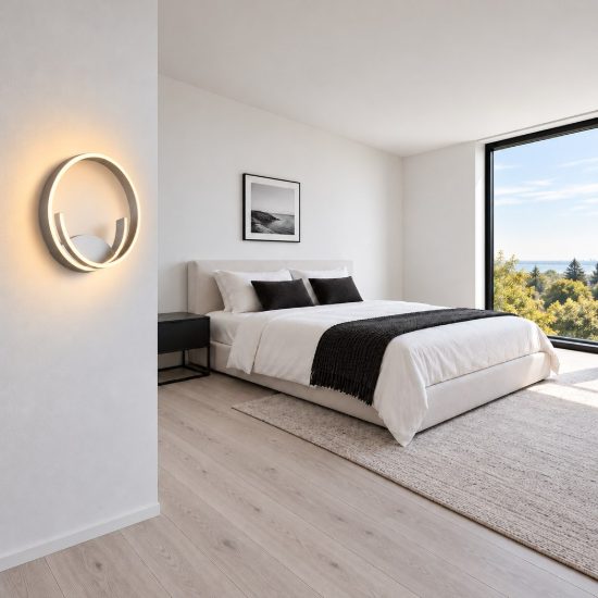 Applique per salotto led 15w 2000k 4000k dimmerabile dim to warm moderna nichel opaco