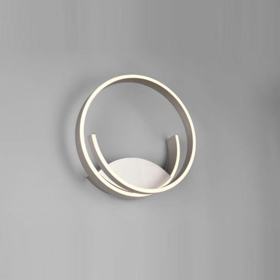Applique per salotto led 15w 2000k 4000k dimmerabile dim to warm moderna nichel opaco