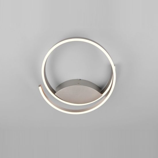 Applique per salotto led 15w 2000k 4000k dimmerabile dim to warm moderna nichel opaco