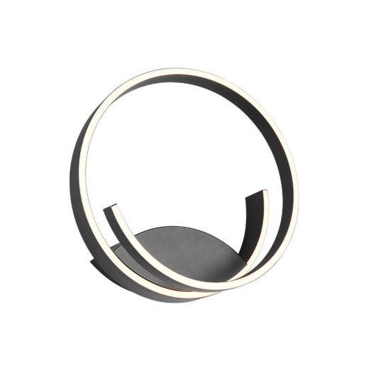 Applique per soggiorno led 15w 2000k 4000k dimmerabile dim to warm moderna nera