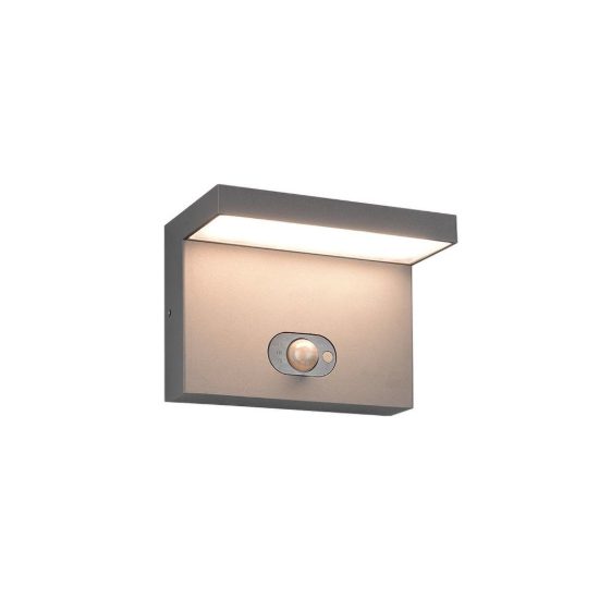 Applique da esterno solare led 5w cct 2300k 4000k con sensore di movimento ip65 antracite
