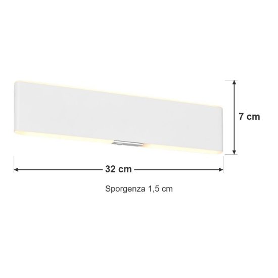 Applique per salotto ricaricabile magnetica led 3w cct 2700k 6500k con telecomando bi-emissione bianca