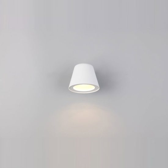 Applique da esterno ip44 moderna bianca con vetro trasparente