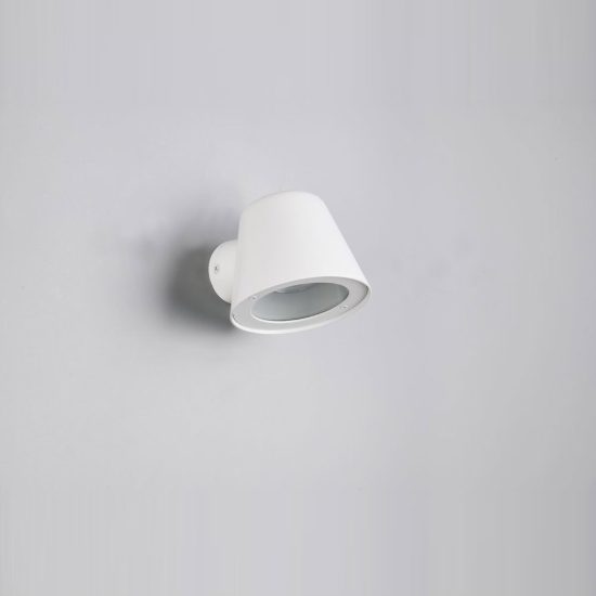 Applique da esterno ip44 moderna bianca con vetro trasparente