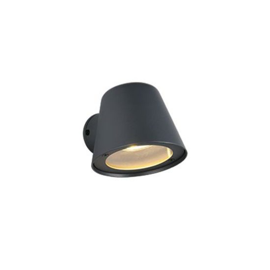 Applique da esterno ip44 moderna antracite con vetro trasparente