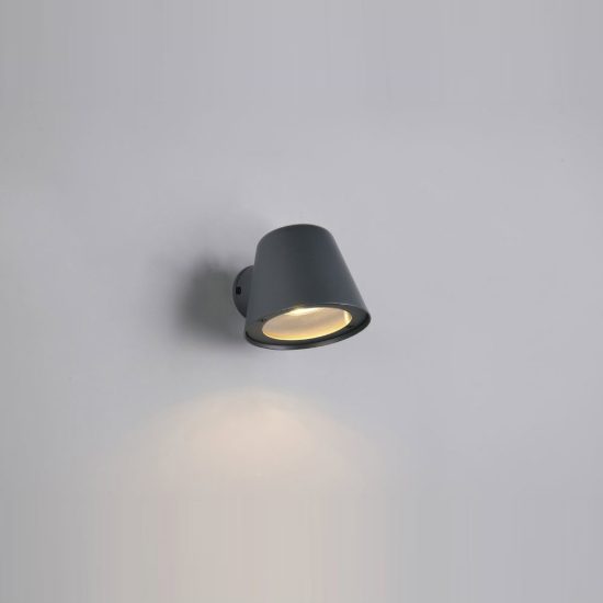 Applique da esterno ip44 moderna antracite con vetro trasparente