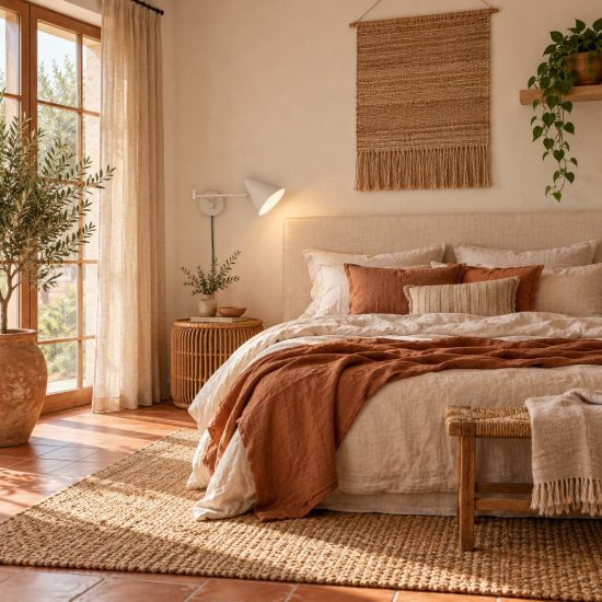Applique per comodino camera da letto a braccio grigio caldo con paralume a cono interruttore