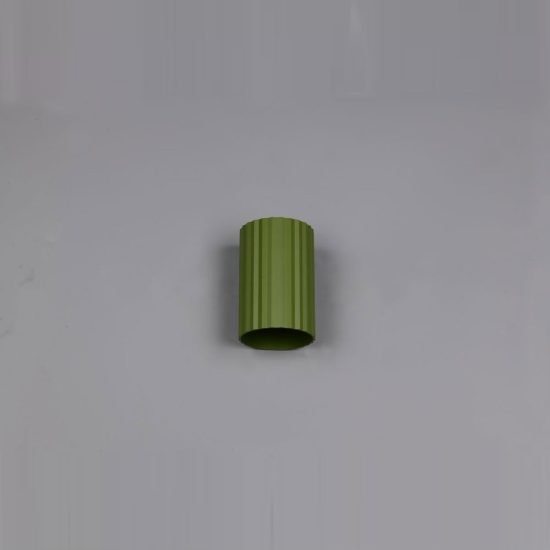 Applique per salotto bi-emissione moderna cilindrica verde in metallo rigato