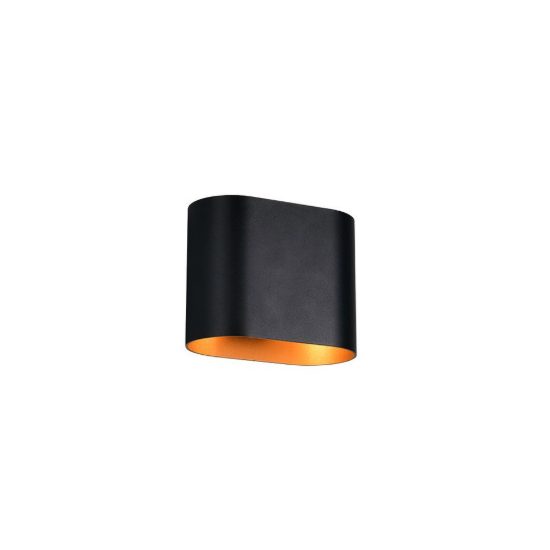Applique bi-emissione moderna nera e oro