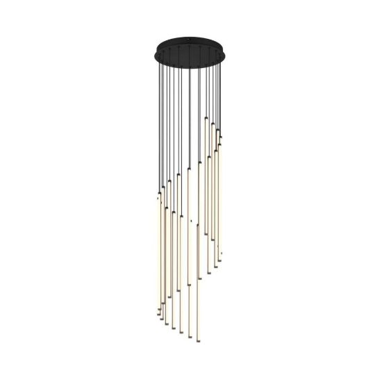 Lampadario a sospensione led 70w 2300k 3000k 4000k moderno a bacchette luminose nero