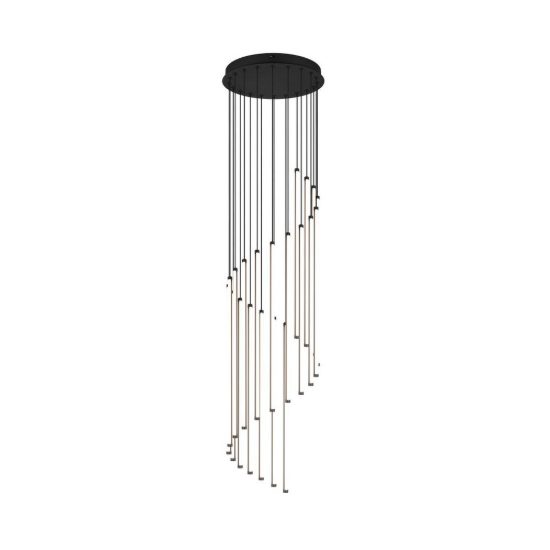 Lampadario a sospensione led 70w 2300k 3000k 4000k moderno a bacchette luminose nero