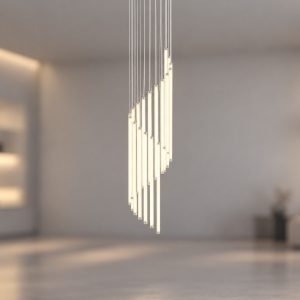 Lampadario a sospensione led 70w 2300k 3000k 4000k moderno a bacchette luminose grigio caldo