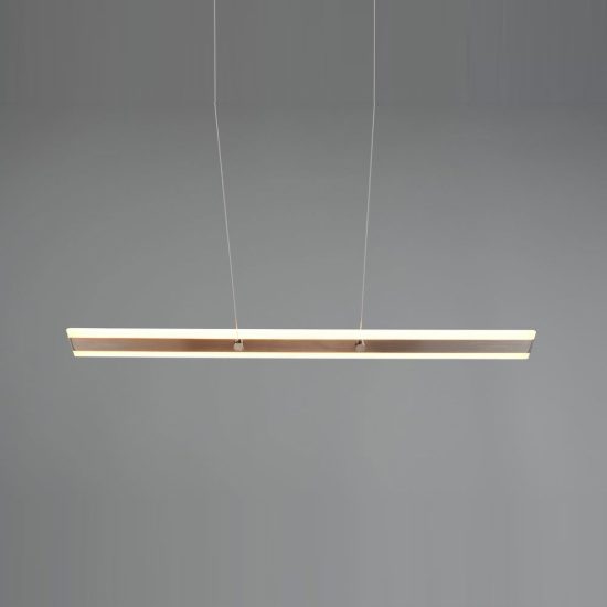 Lampadario lineare led 35w 2300k 3000k 4000k bi-emissione nichel opaco