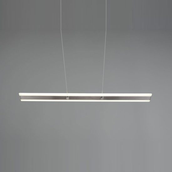 Lampadario lineare led 35w 2300k 3000k 4000k bi-emissione nichel opaco