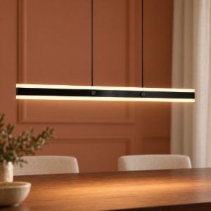 Lampadario lineare led 35w 2300k 3000k 4000k bi-emissione nero