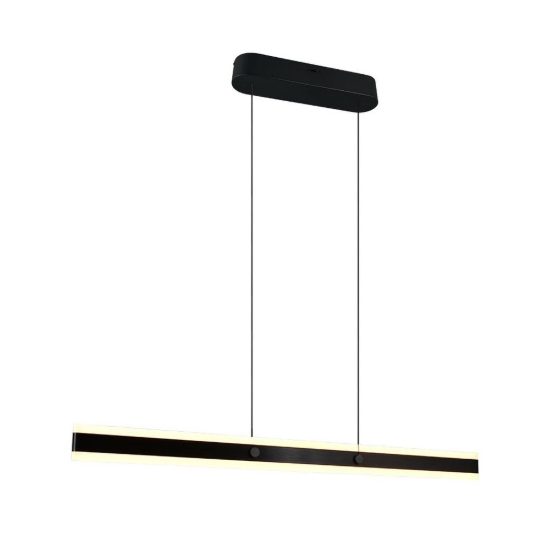 Lampadario lineare led 35w 2300k 3000k 4000k bi-emissione nero