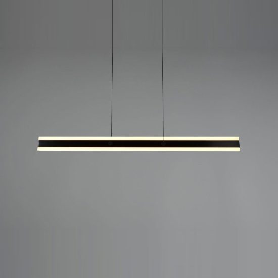 Lampadario lineare led 35w 2300k 3000k 4000k bi-emissione nero