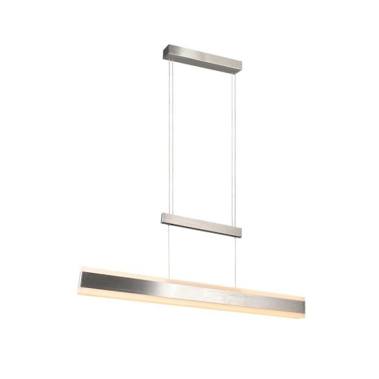 Lampadario lineare led 45w 2300k 3000k 4000k touch estensibile bi-emissione nichel opaco