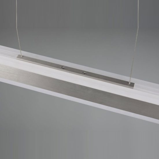 Lampadario lineare led 45w 2300k 3000k 4000k touch estensibile bi-emissione nichel opaco