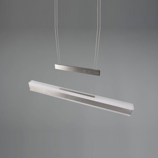 Lampadario lineare led 45w 2300k 3000k 4000k touch estensibile bi-emissione nichel opaco