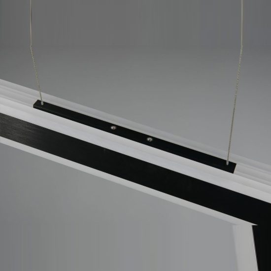 Lampadario lineare led 45w 2300k 3000k 4000k touch estensibile bi-emissione nero