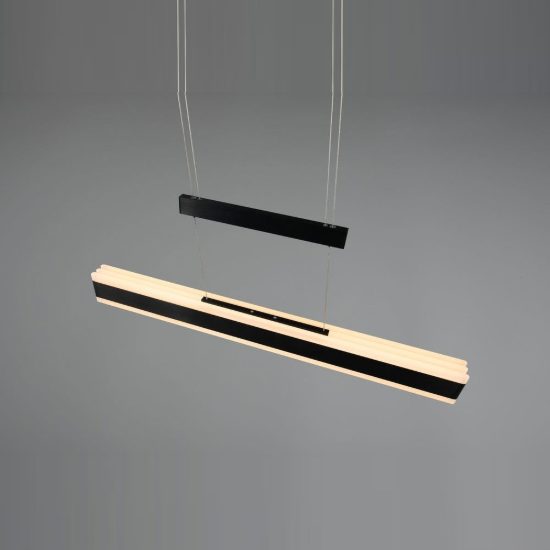 Lampadario lineare led 45w 2300k 3000k 4000k touch estensibile bi-emissione nero