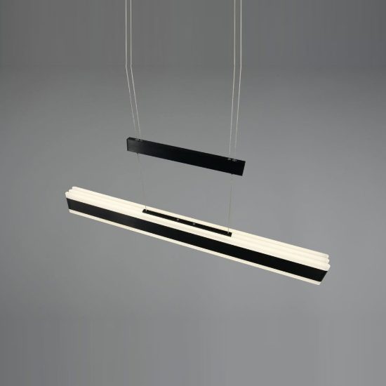 Lampadario lineare led 45w 2300k 3000k 4000k touch estensibile bi-emissione nero