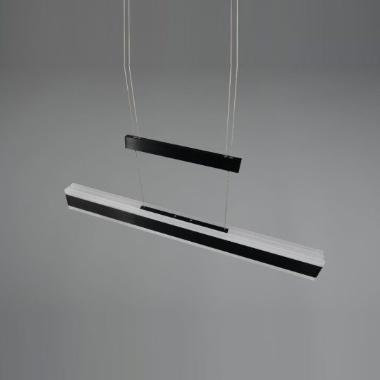Lampadario lineare led 45w 2300k 3000k 4000k touch estensibile bi-emissione nero