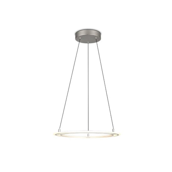 Lampadario led 38w cct 2700k 6500k con telecomando ad anello motorizzato nichel opaco
