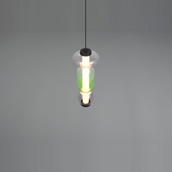 Lampada a sospensione led 6w 2300k 3000k 4000k per sala da pranzo moderna con vetro multicolore