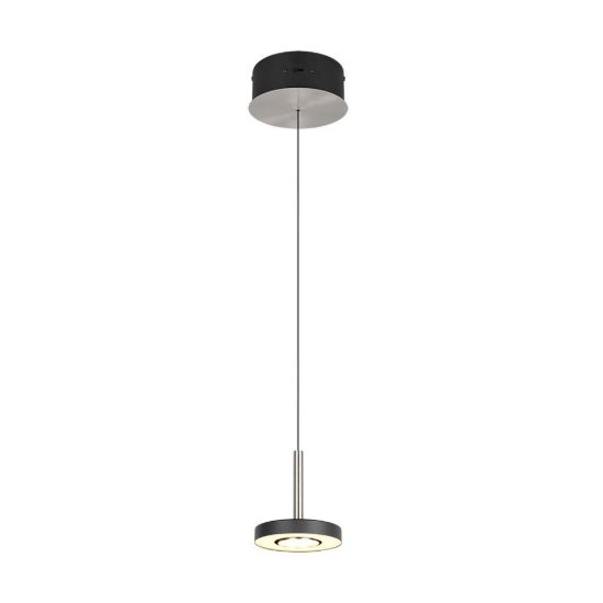 Lampada a sospensione led 8w cct 2300k 3000k 4000k per sala da pranzo orientabile nera nichel opaco