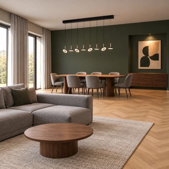 Lampadario con 8 pendenti per sala da pranzo led 64w cct 2300k 3000k 4000k rettangolare nero caffe