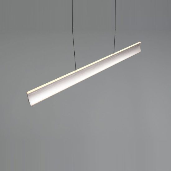 Lampadario lineare led 41w 2000k 4000k dim to warm regolabile in altezza nichel opaco