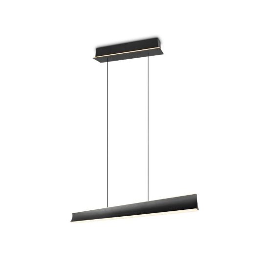 Lampadario lineare led 41w 2000k 4000k dim to warm regolabile in altezza nero