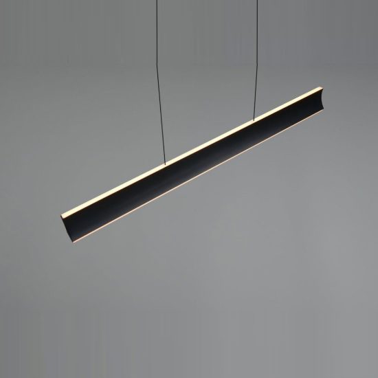 Lampadario lineare led 41w 2000k 4000k dim to warm regolabile in altezza nero