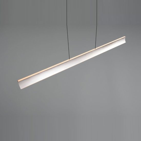 Lampadario lineare led 50w 2000k 4000k dim to warm regolabile in altezza nichel opaco