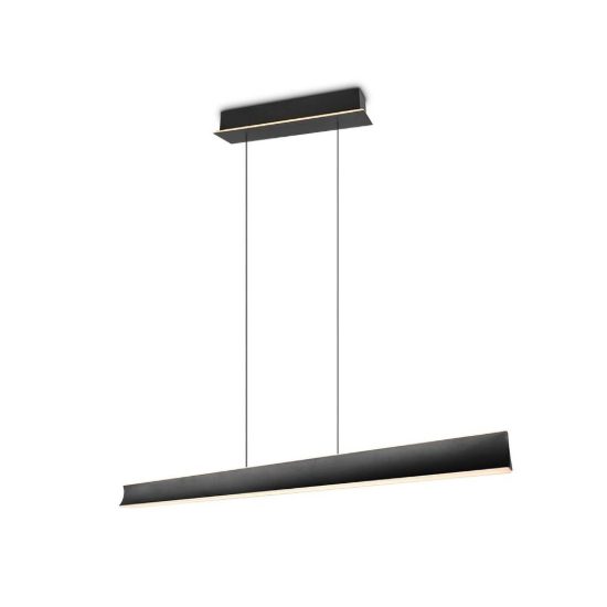 Lampadario lineare led 50w 2000k 4000k dim to warm regolabile in altezza nero
