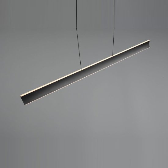 Lampadario lineare led 50w 2000k 4000k dim to warm regolabile in altezza nero