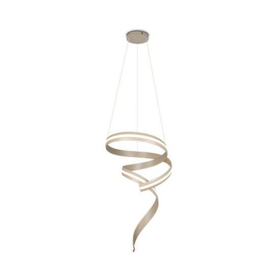 Lampadario a sospensione piccolo led 80w 2000k 4000k dimmerabile dim to warm a spirale beige