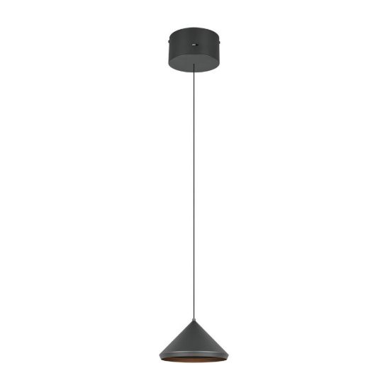 Lampada a sospensione led 5w 2300k 3000k 4000k per sala da pranzo conica nera