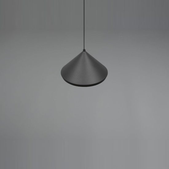 Lampada a sospensione led 5w 2300k 3000k 4000k per sala da pranzo conica nera