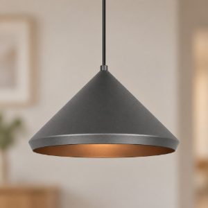 Lampadario a sospensione led 14w 2300k 3000k 4000k conico nero